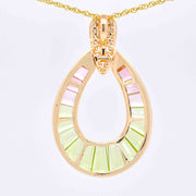 18k Gold Peridot Pink Tourmaline Diamond Raindrop Set - Vaibhav Dhadda Jewelry