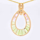 18k Gold Peridot Pink Tourmaline Diamond Raindrop Set - Vaibhav Dhadda Jewelry