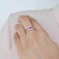 Pink baguette ring