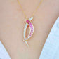 18k gold pink tourmaline diamond pendant brooch