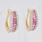 pink tourmaline drop earrings