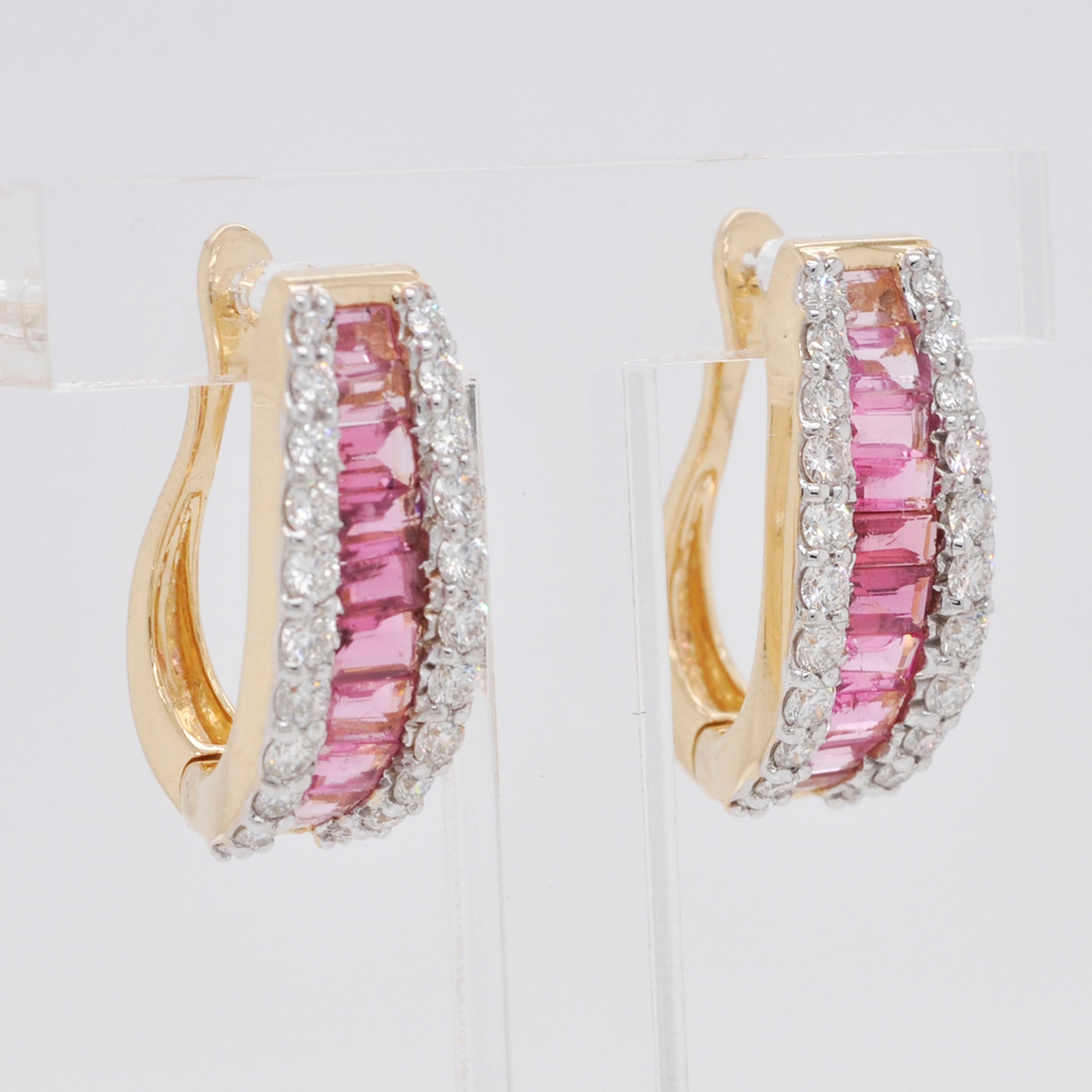 pink tourmaline drop earrings