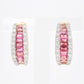 Pink tourmaline hoop jewelry vintage