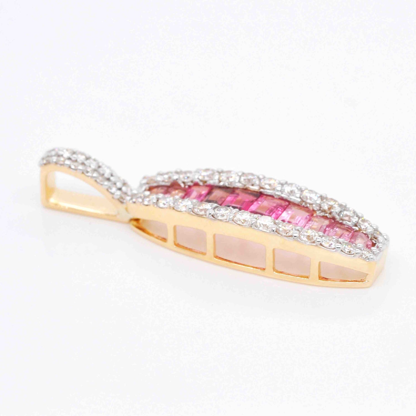 Chic pink gemstone pendant