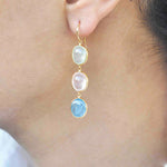 Prehnite Rose Earrings