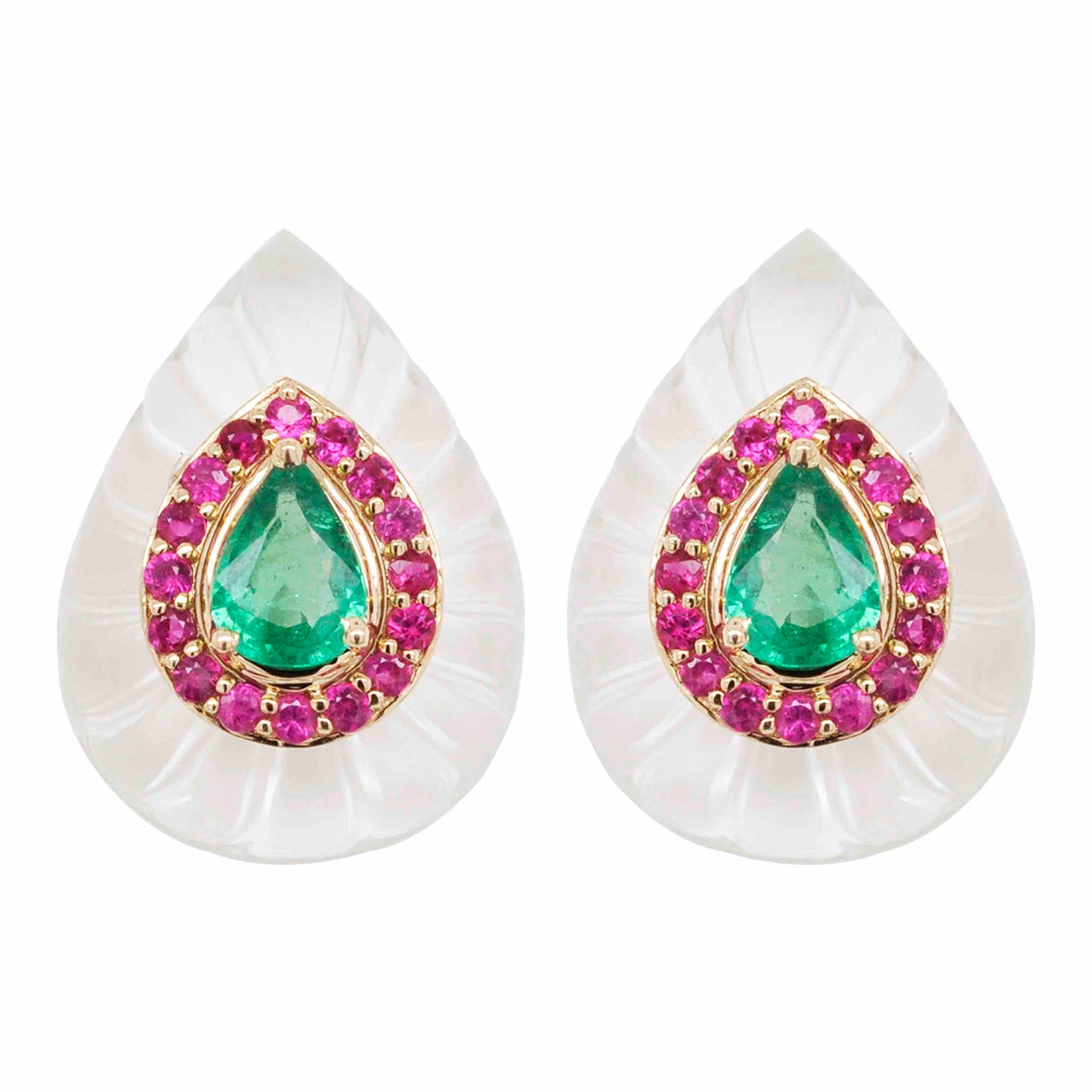 Emerald Ruby Studs