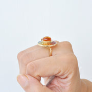 Circle Multi Citrine Rotating Ring