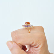 Circle Multi Citrine Rotating Ring