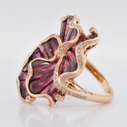 Rhodolite Diamond Ring