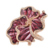 Rhodolite Diamond Ring