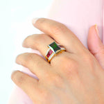 antique pink tourmaline ring