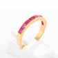 18K Gold Natural Mozambique Ruby Half Band Ring - Vaibhav Dhadda Jewelry