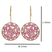 Circle Ruby Earrings
