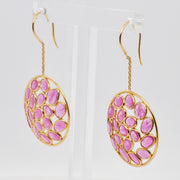Circle Ruby Earrings