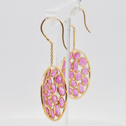 Circle Ruby Earrings