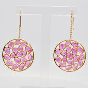 Circle Ruby Earrings