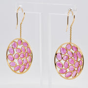 Circle Ruby Earrings