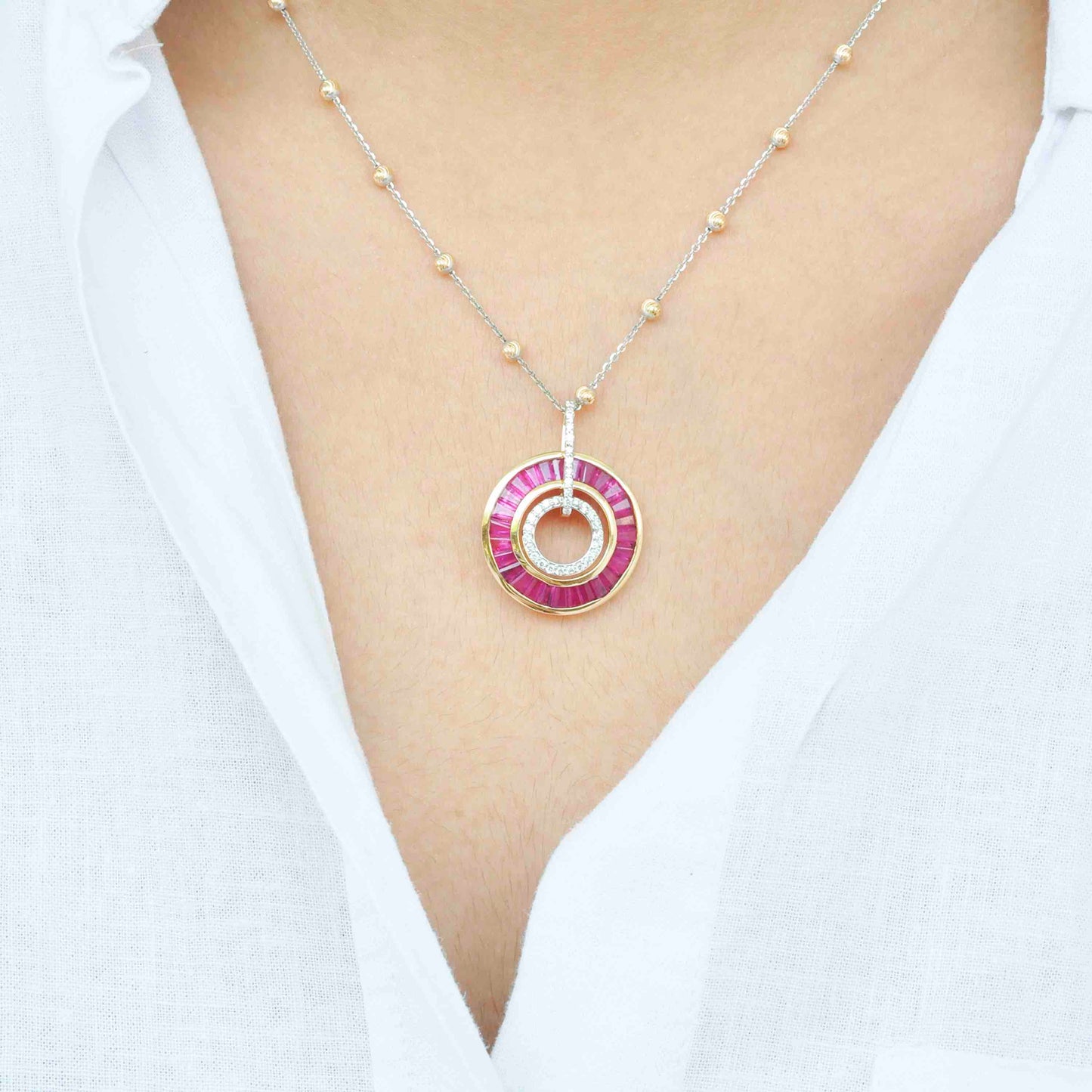 ruby pendant designs latest