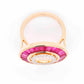 "Circular ruby engagement ring "