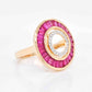 art deco ruby gold ring