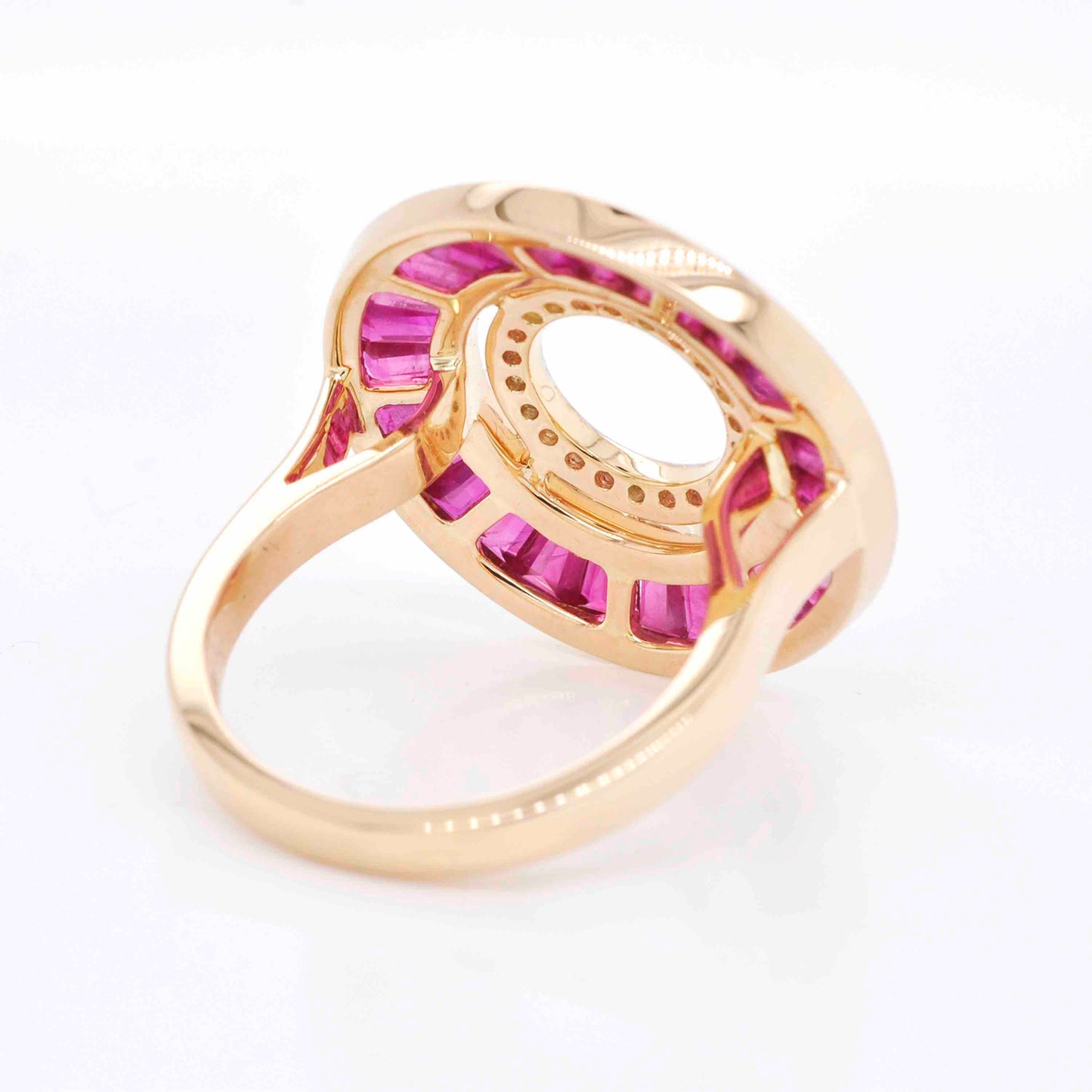 handmade gold ruby ring with diamonds