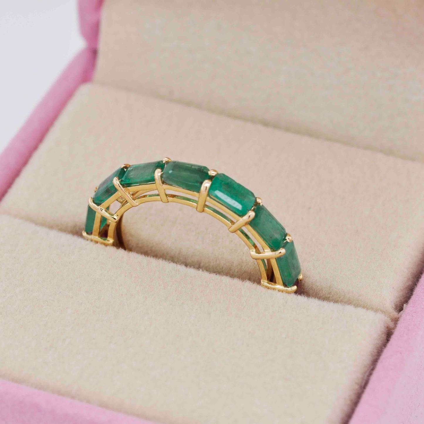 unique ring in emerald