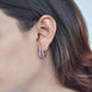 gemstone huggie hoop earrings 