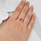 18K Gold Prong-set Oval Shaped Ruby Diamond Ring - Vaibhav Dhadda Jewelry