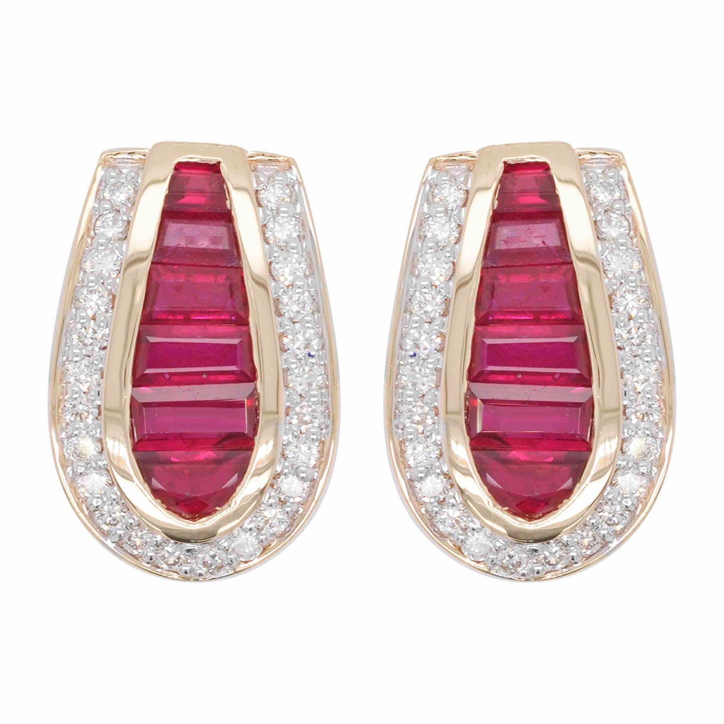 natural ruby stud earrings