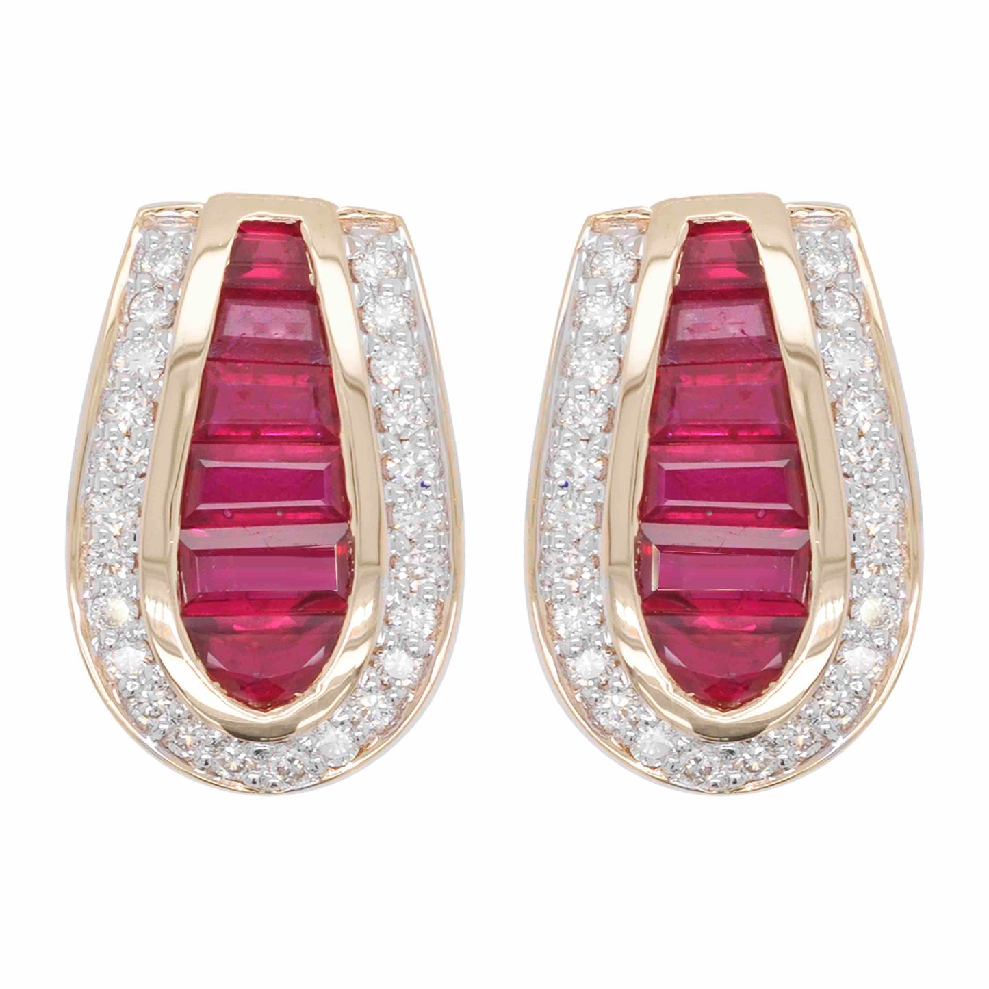 natural ruby stud earrings