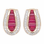 natural ruby stud earrings