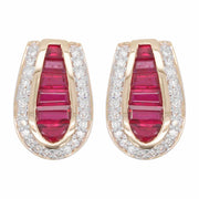 natural ruby stud earrings