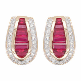 natural ruby stud earrings