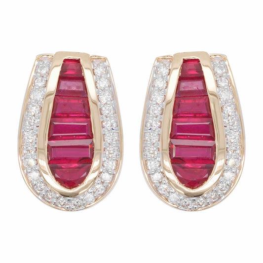 natural ruby stud earrings