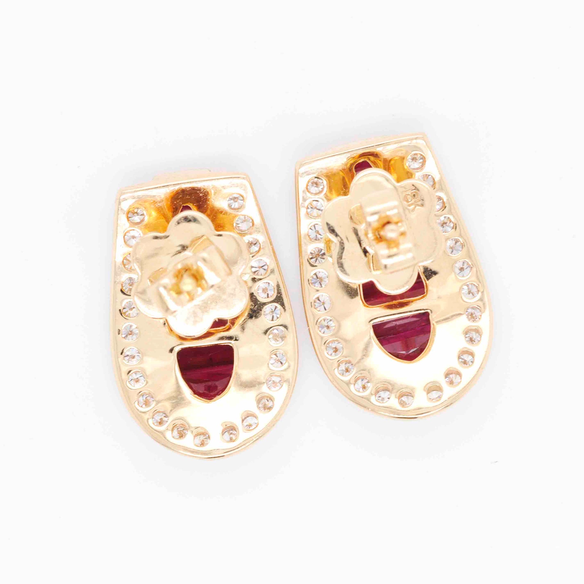ruby gemstone earrings design