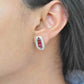 How to Style ruby Diamond Stud Earrings