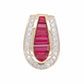 art deco ruby and diamond pendant necklace