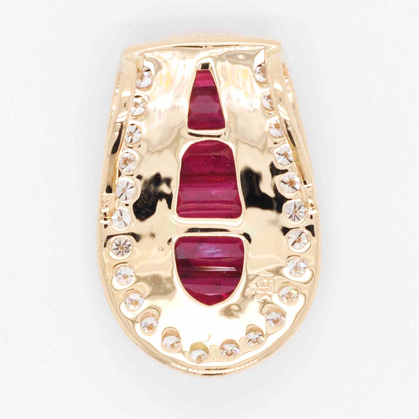 handmade gold ruby pendant 