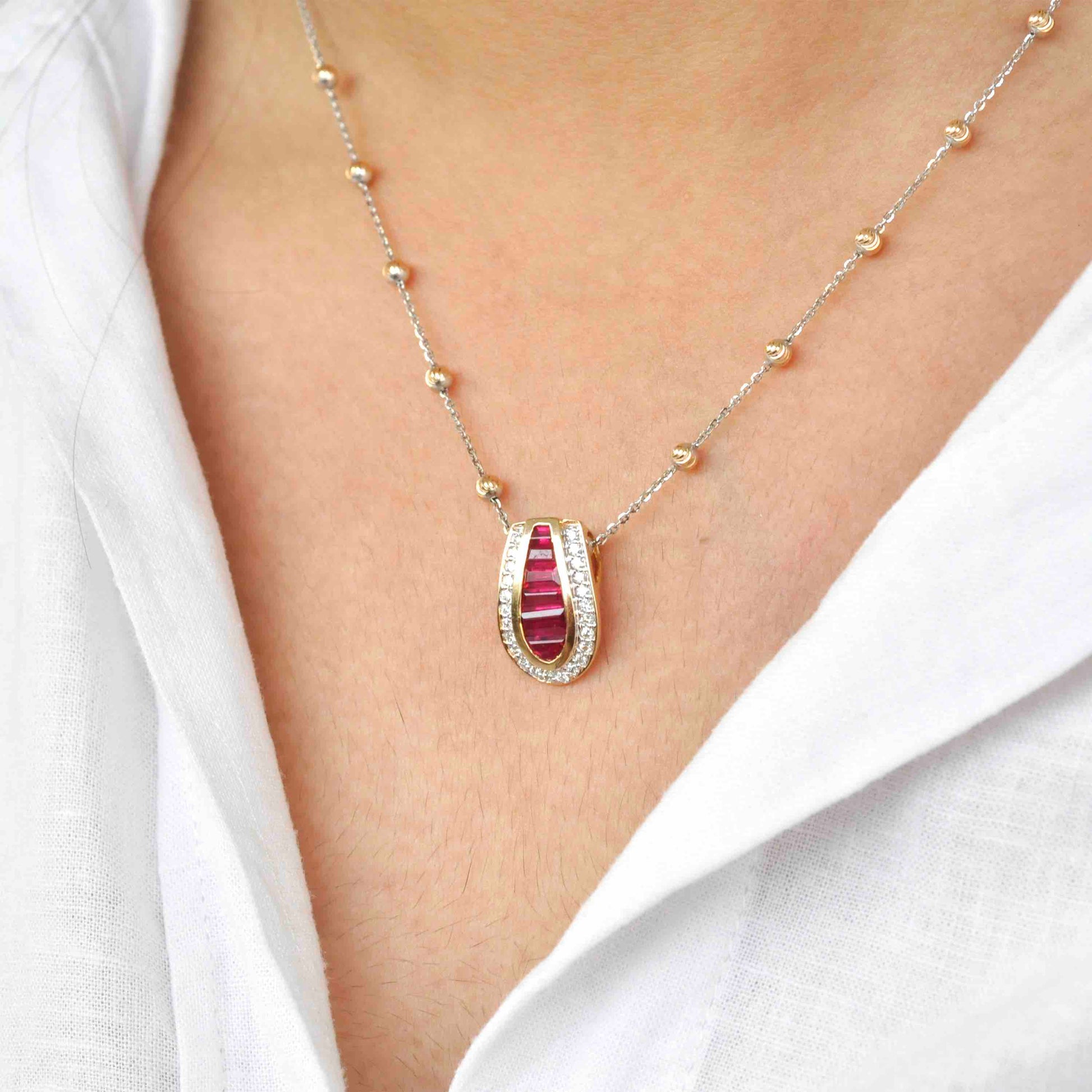 how to wear ruby pendant