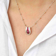 how to wear ruby pendant