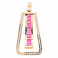 18K Gold Art Deco Channel-Set Ruby Diamond Pendant Necklace