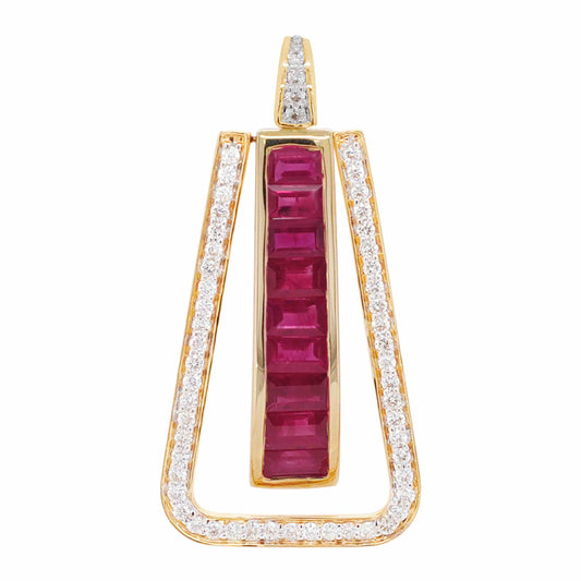 ruby and diamond pendant necklace