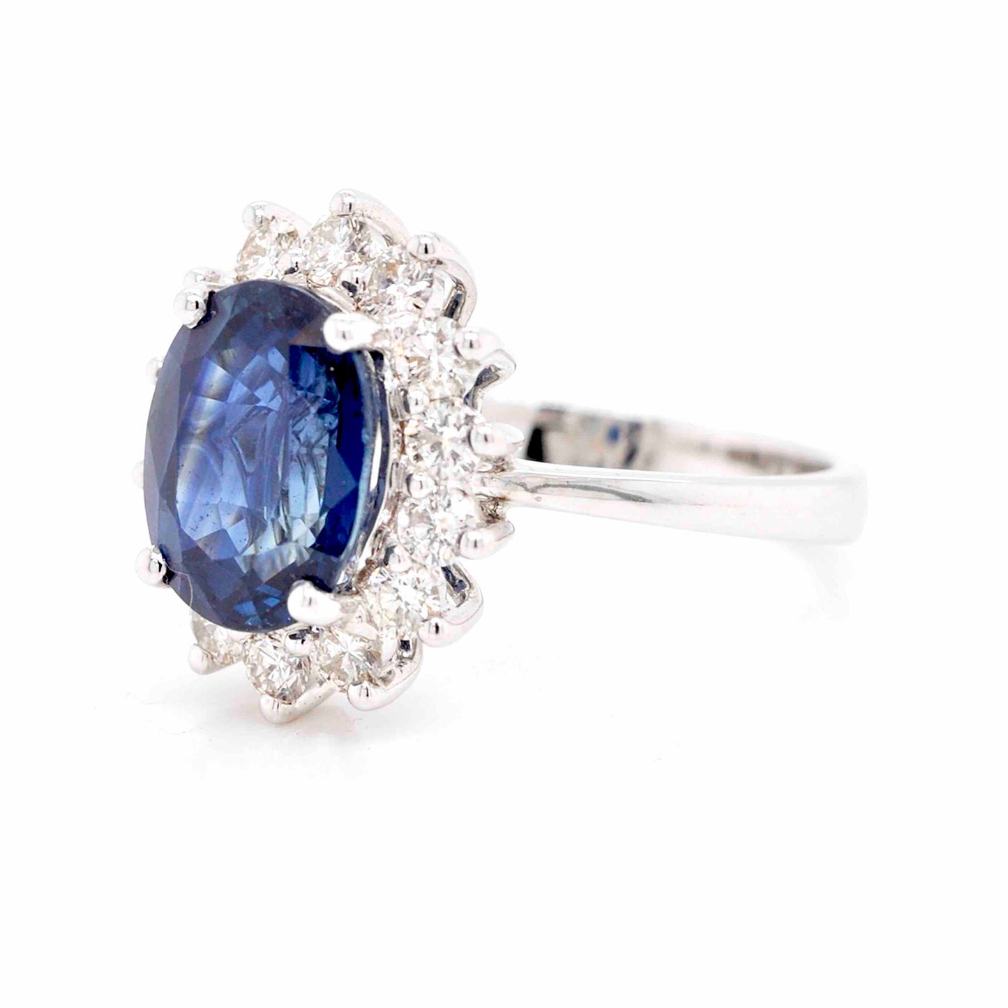 Diamond Blue Sapphire Ring
