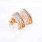 18K Gold Pyramid Rainbow Gemstones Diamond Stud Earrings - Vaibhav Dhadda Jewelry