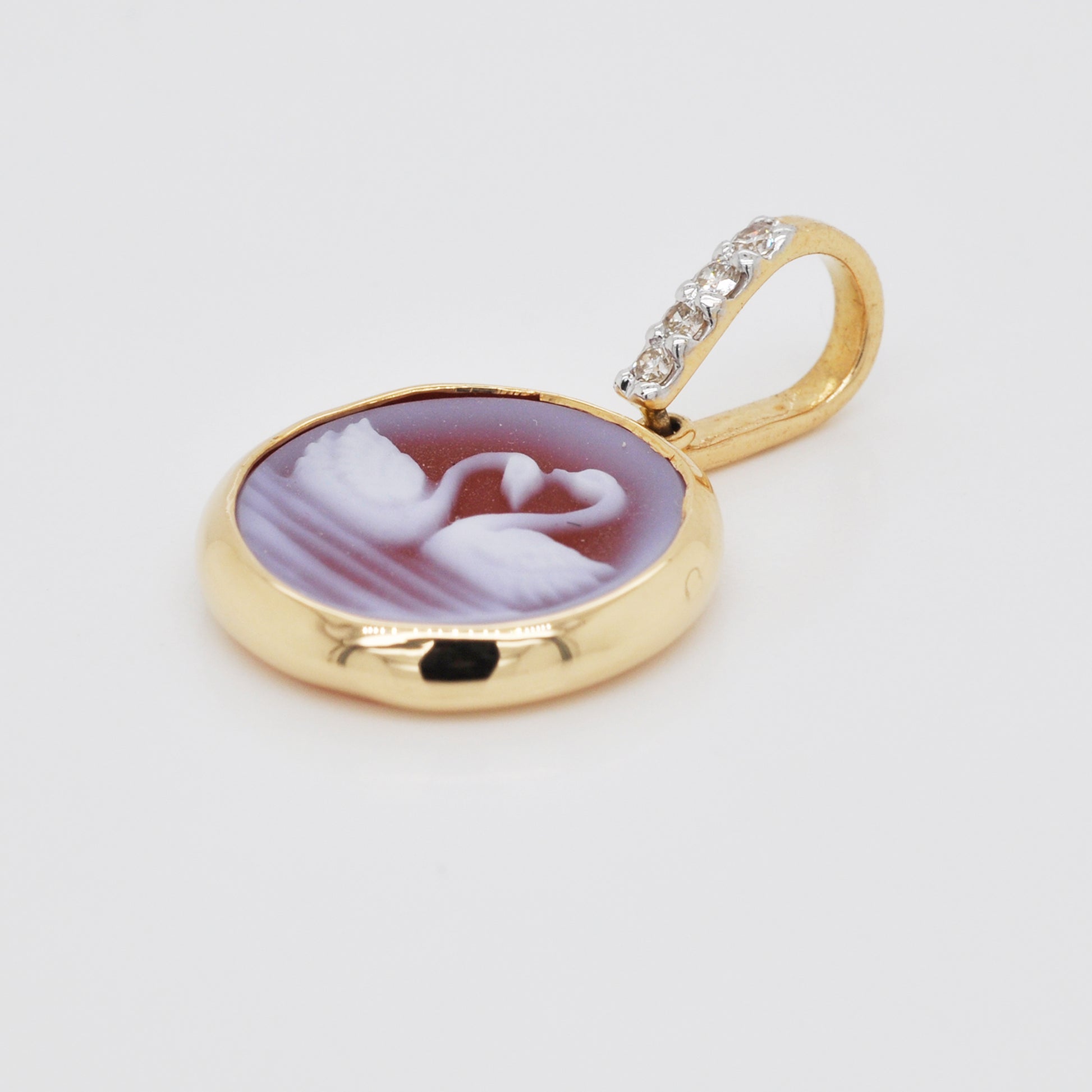 Natural agate cameo jewelry