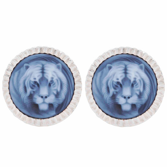 tiger head cufflinks