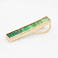 18K Gold Tsavorite Baguette Bar Pendant - Vaibhav Dhadda Jewelry