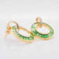 tsavorite stud earring