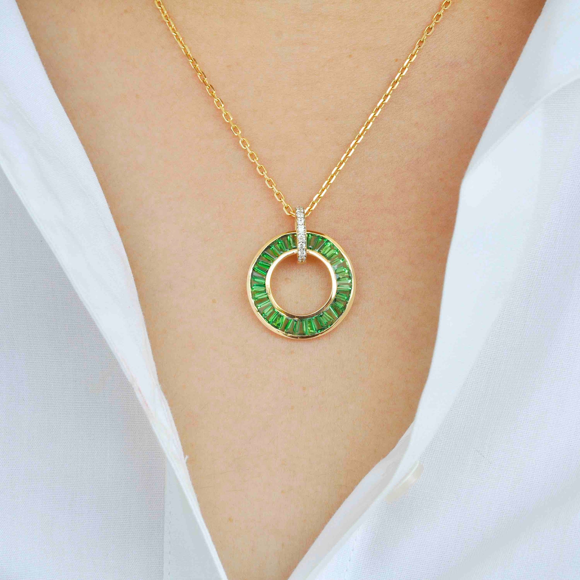 gemstone pendant necklace