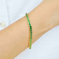 18K Gold Gradient Tsavorite Art Deco Tennis Line Bracelet - Vaibhav Dhadda Jewelry